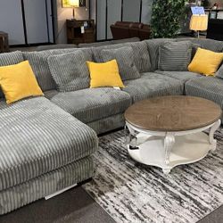 Just Arrived Living Room Corduroy Sectional Couch W In Teddy Bear Fabric 🌟 Color Options Fast Delivery 