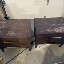 Solid Wood End Tables X2