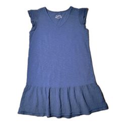 Anybody Size Small Petite Navy Blue Dress Ruffle Hem Summer 