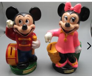 Vintage Walt Disney's  Mickey & Minnie  Coin Banks 