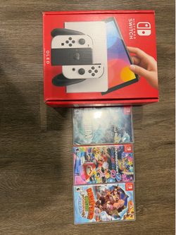 Nintendo switch OLED (3 games included)
