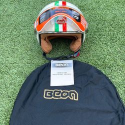 BEON Motorcycle Helmet for Adult Retro Vintage Half Face for Vespa DOT Approved