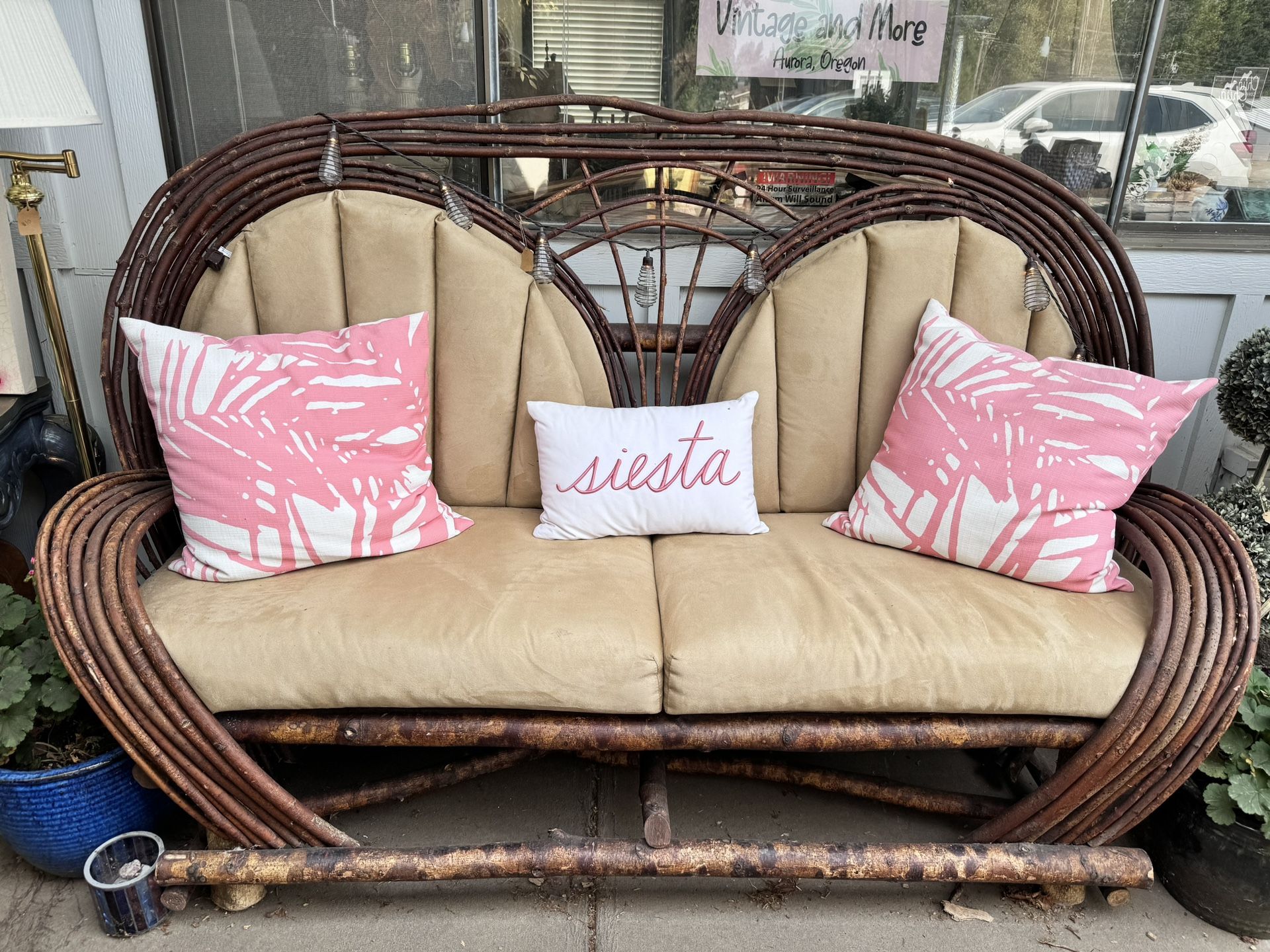 Bent Willow Loveseat Handmade