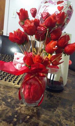 Mother's Day strawberry roses bouquet