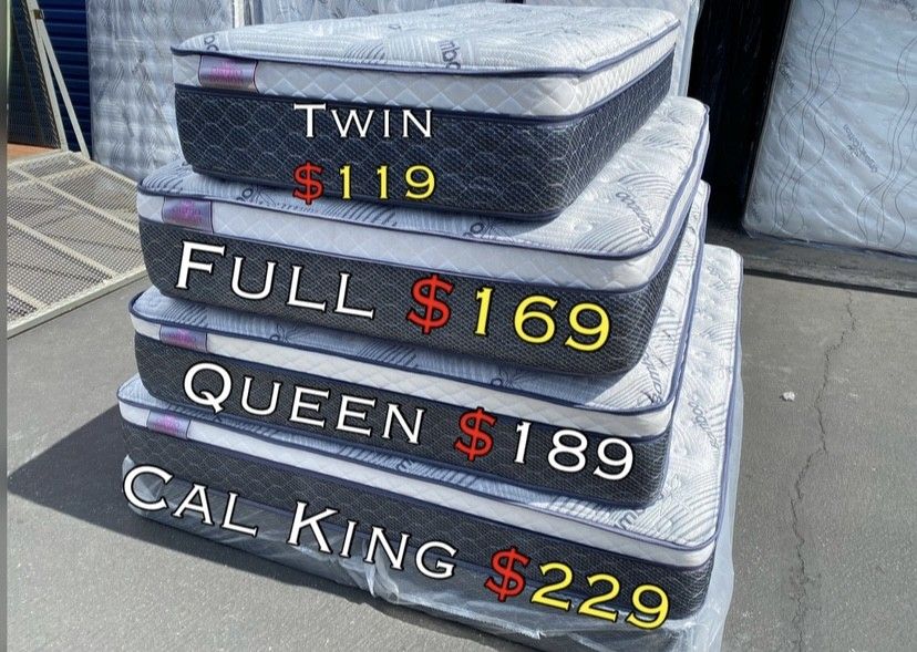 Queen Bamboo Plush Comfort Europillow Top 12inch Matres!!