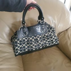 Coach Purse Black and White