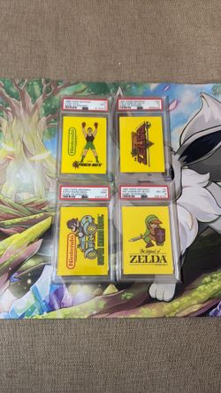 Nintendo - PSA graded game tip stickers - Zelda / Mario / punch out
