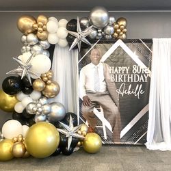 Backdrop Balloon Supplies Birthday Party 