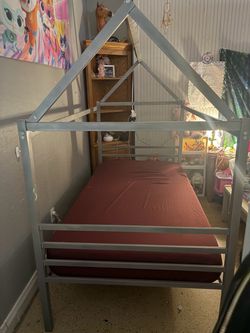 Twin house shaped bed