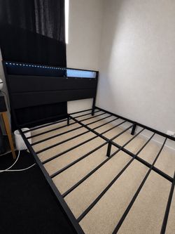 queen led bed frame