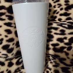 Starbucks Pearl White Tumbler For Cold Drinks