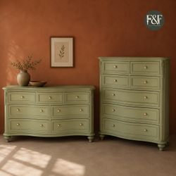 Olive Green Dresser Set