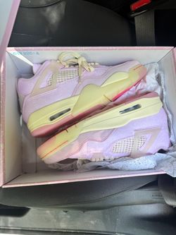Air Jordan 4 Pink Suede Sneakers Size 10.5