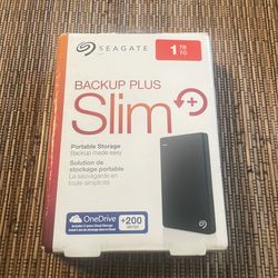 Seagate Backup Plus Slim Portable Storage - 1TB