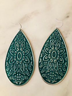 Green earrings