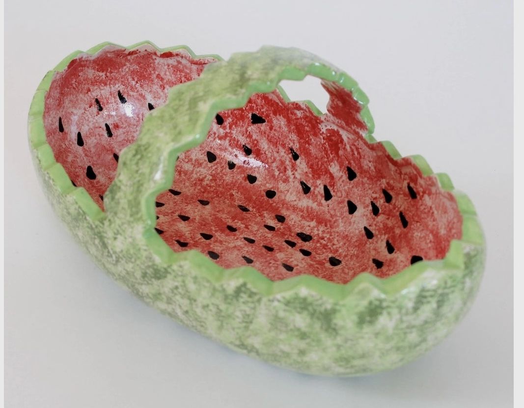 Vintage Ceramic Watermelon Bowl 