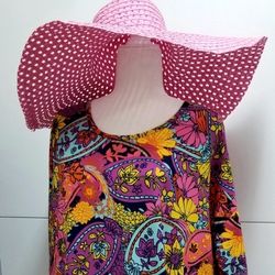 Multicolor Tropical Print Tunic Dress L