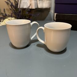2 Pottery Barn Great White Cofee Mugs