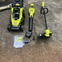 Ryobi 18 V 13 inch mower string trimmer blower battery charger 180