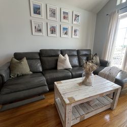 Couch grey 4 Seater Recliner