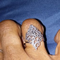 925 Sterling Silver Ring Marcasite