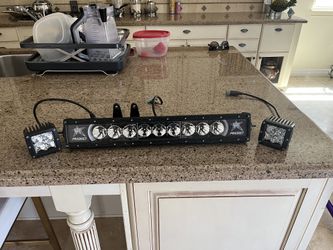 Rigid Radiance 20" Light Bar and Side Lights.