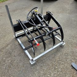 Mini Skid Steer 38-in Grapple Gripper Hydraulic Attachment