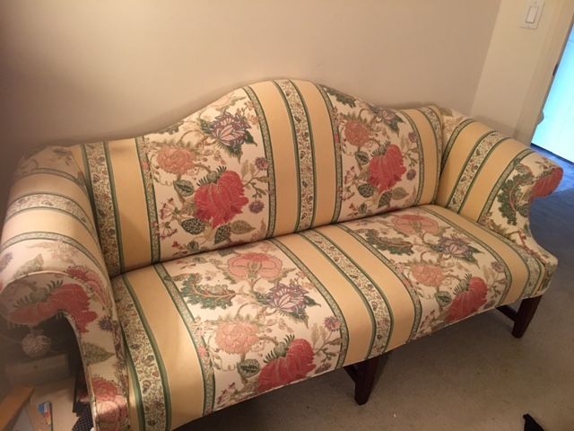 Beautiful Waverly Camelback Couch