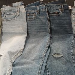 Lot of Gap brand denim jeans 