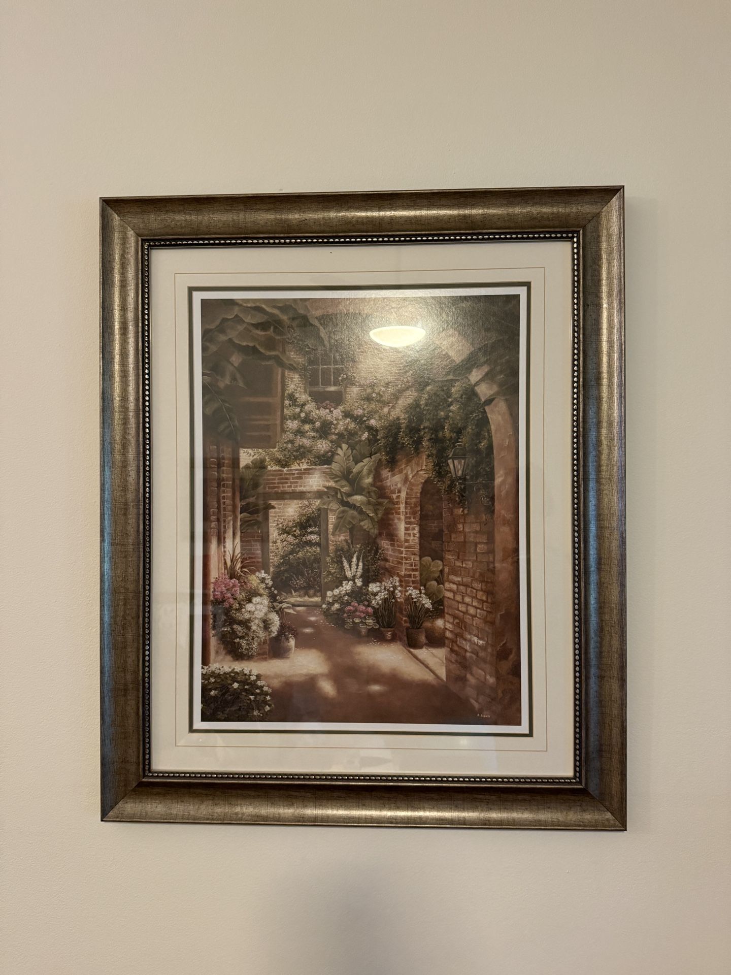 Large frame art Brick garden pathway