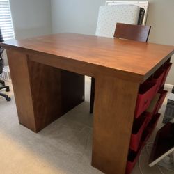 Pottery Barn Bedford Craft Table / Desk with 18 Storage Cubby Holes