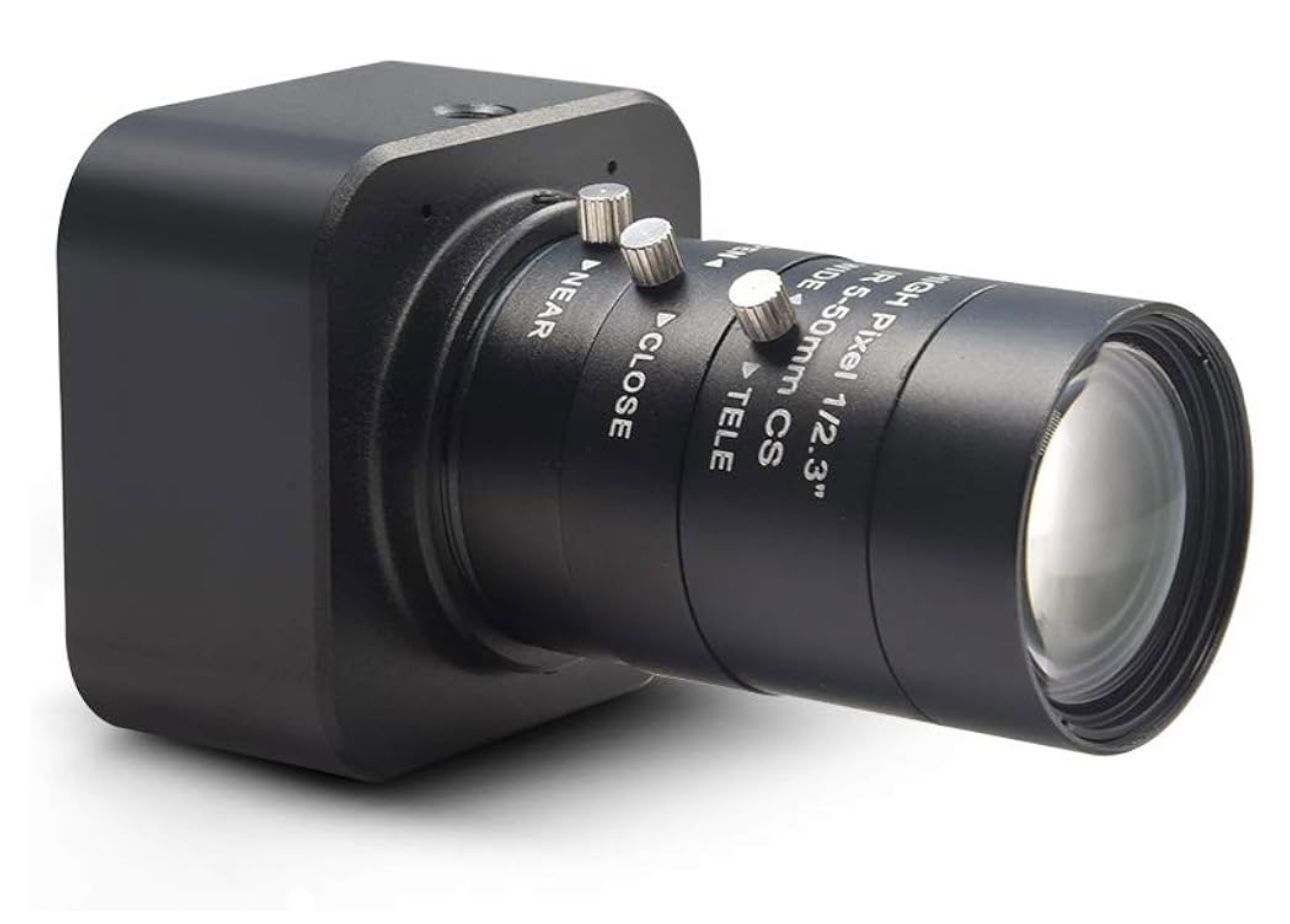 MOKOSE HD Webcam USB 3840 x 2160 Digital Industrial Camera with CS-Mount 5-50mm Telephoto Zoom Manual Lens UVC