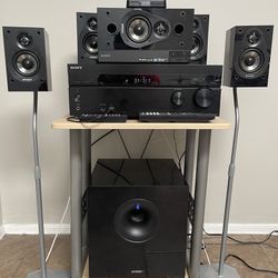 Complete 4K / 3D Home Theater Surround System with Bluetooth adapter $250 FIRM!