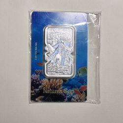 Nature’s Grip 1oz Silver Legal Tender Bar - Giant Pacific Octopus