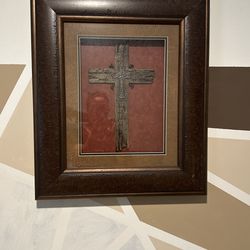 Wood Cross Picture Frame