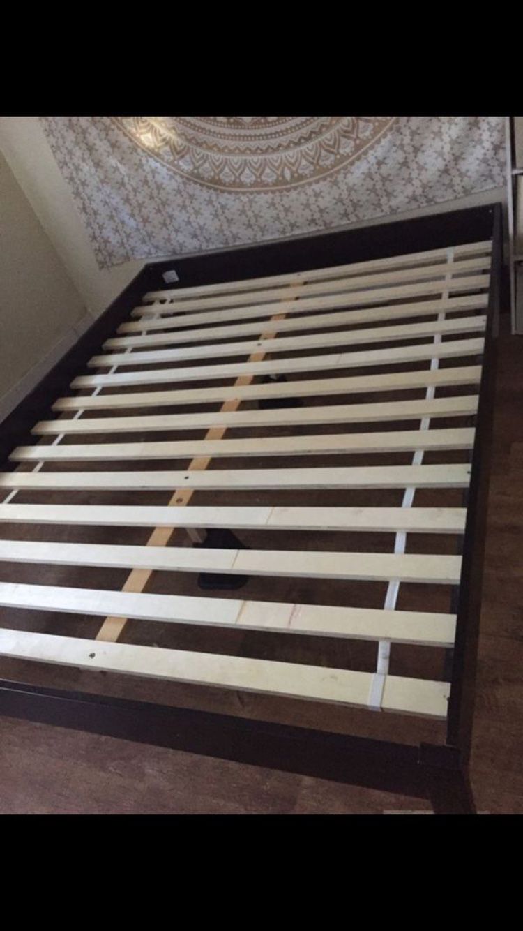 Queen platform bed frame