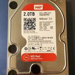 Western Digital 2TB WD Red Plus NAS Internal Hard Drive HDD - 5400 RPM, SATA 6 Gb/s, CMR, 64 MB Cache, 3.5" - WD20EFRX

