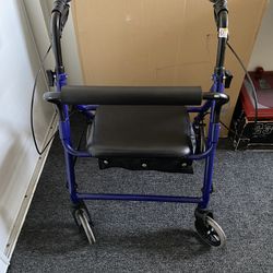 Adult  Foldable Walker With Seat