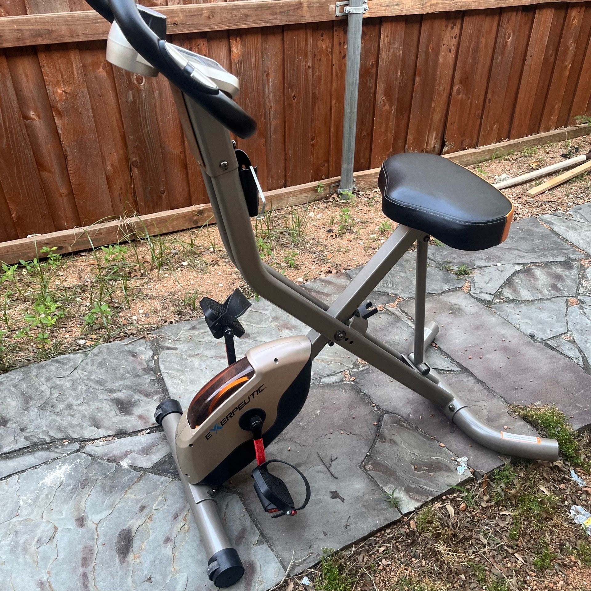 Exerpeutic Foldable Exercise Bike, 8 levels of Resistance Stationary
