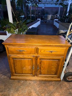 Oak Cabinet with Drawers