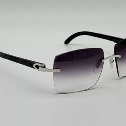 CARTIER C DECOR BLACK BUFFALO HORN RARE SUNGLASSES NEW 100% GENUINE MSRP $3675