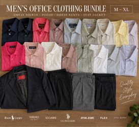 Men’s Office Clothing Bundle M–XL – Ralph Lauren, Versace, ATTRAK JEANS + More