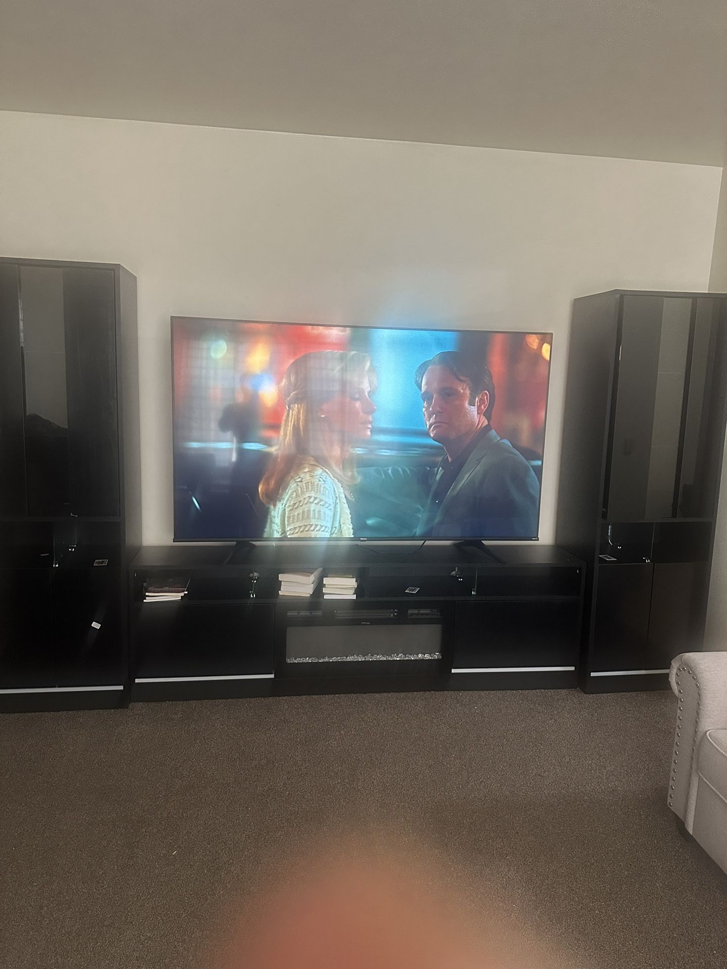 Media Entertainment Center With Electric Fireplace