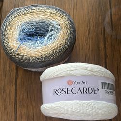 Yarn Art Flores Jardín de Rosas 100% Algodón 250gr 8.80 oz 1094m Hilo de Algodón Multicolor Hilo de Ganchillo