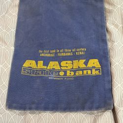 Vintage Alaska State Bank Money Deposit Bag