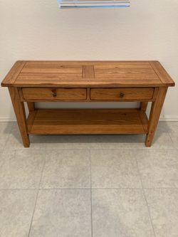Solid wood console table