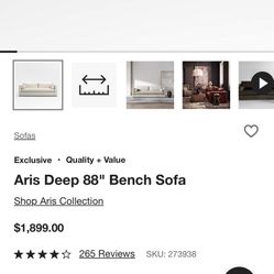 Crate & Barrel Aris Sofa