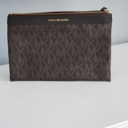 Brown Michael Kors Wristlet