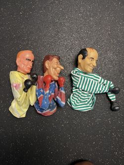 VINTAGE RONALD REAGAN/Bush, Sr. And Gorbachev PUNCHING PUPPET  80s Toy🔥RARE🔥