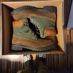 Timberland 6" Waterproof Suede Multi Color Rare 100% AUTHENTIC  Sz 8.5 $140